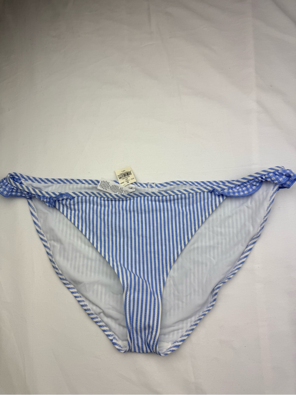 Aerie Striped Blue & White Tie-Side Bikini Bottom - Women Swim
